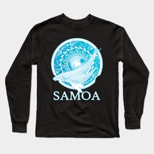 Humpback whales Shield of Samoa Long Sleeve T-Shirt